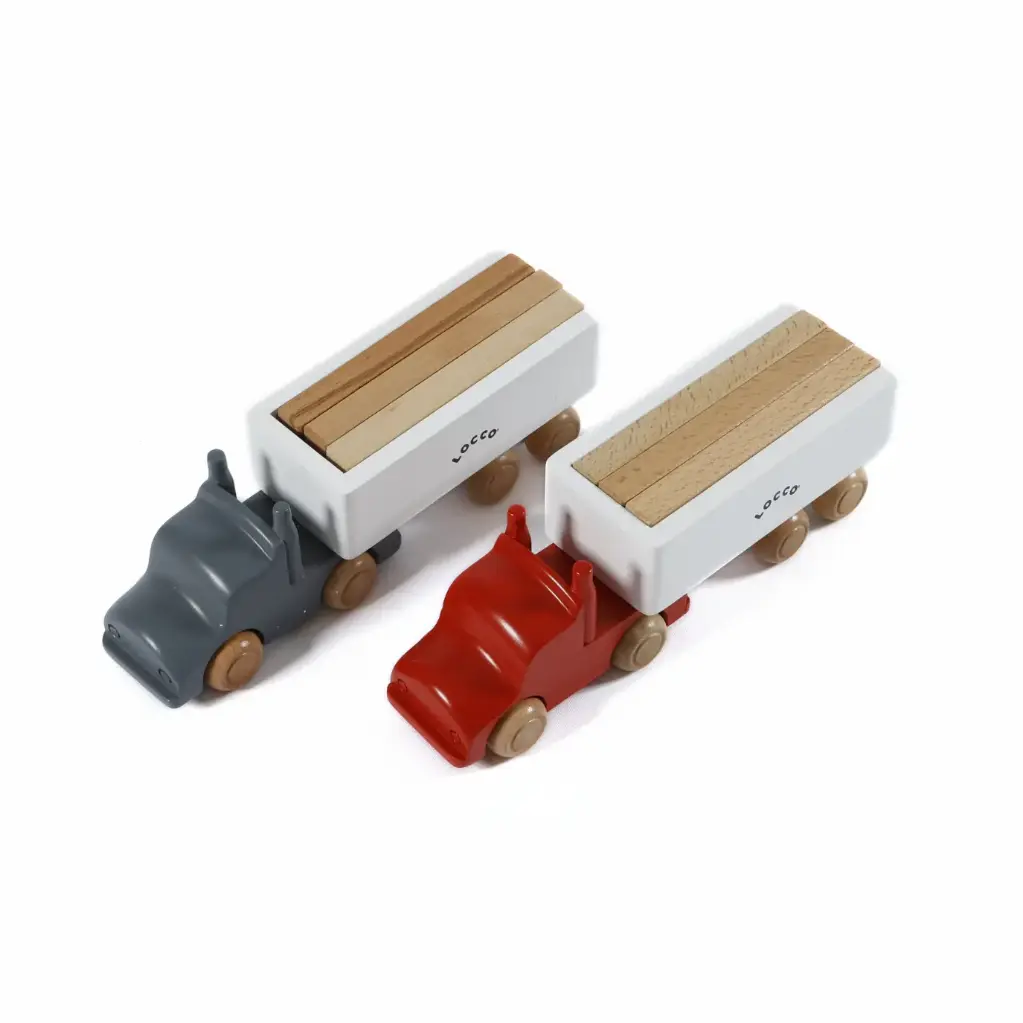 Montessori 2-in-1 Play Wooden Truck with Blocks for Hands-on Learning (Ages 3+)