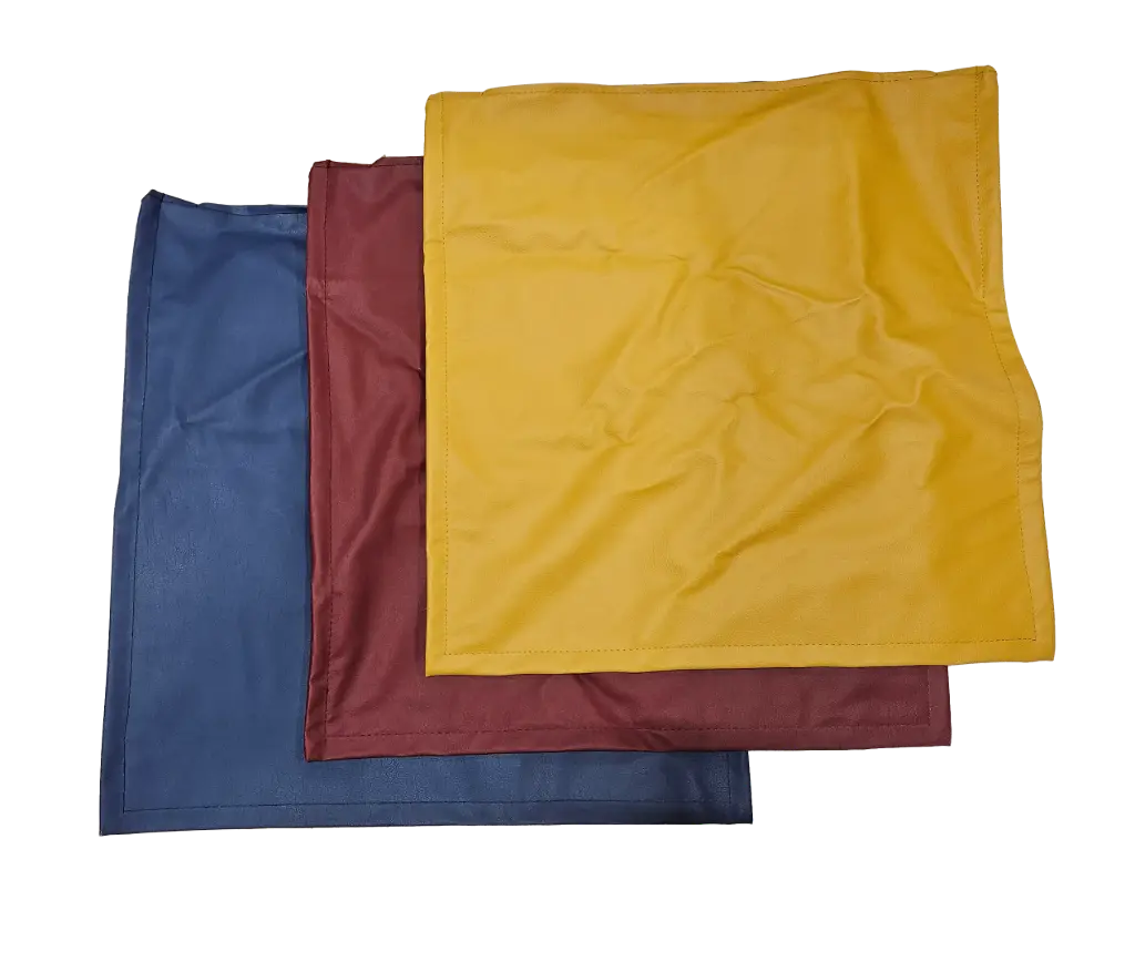 3 Pieces Floor Cushions for Classroom, Faux Leather (Small)