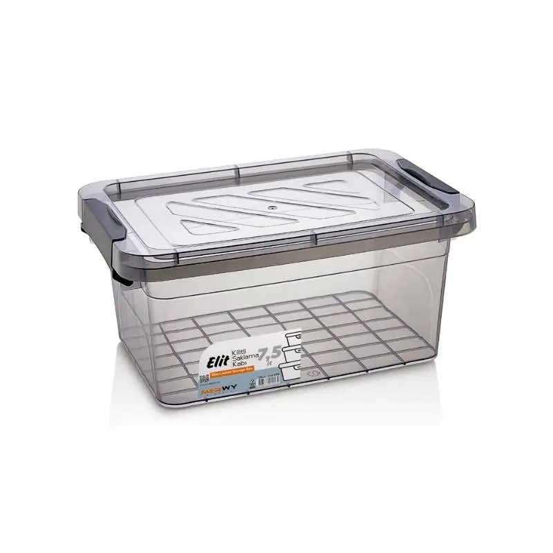 Elite Locked Storage Box 7,5 lt (2 gal) 11.5x7.5x5in - 8pack