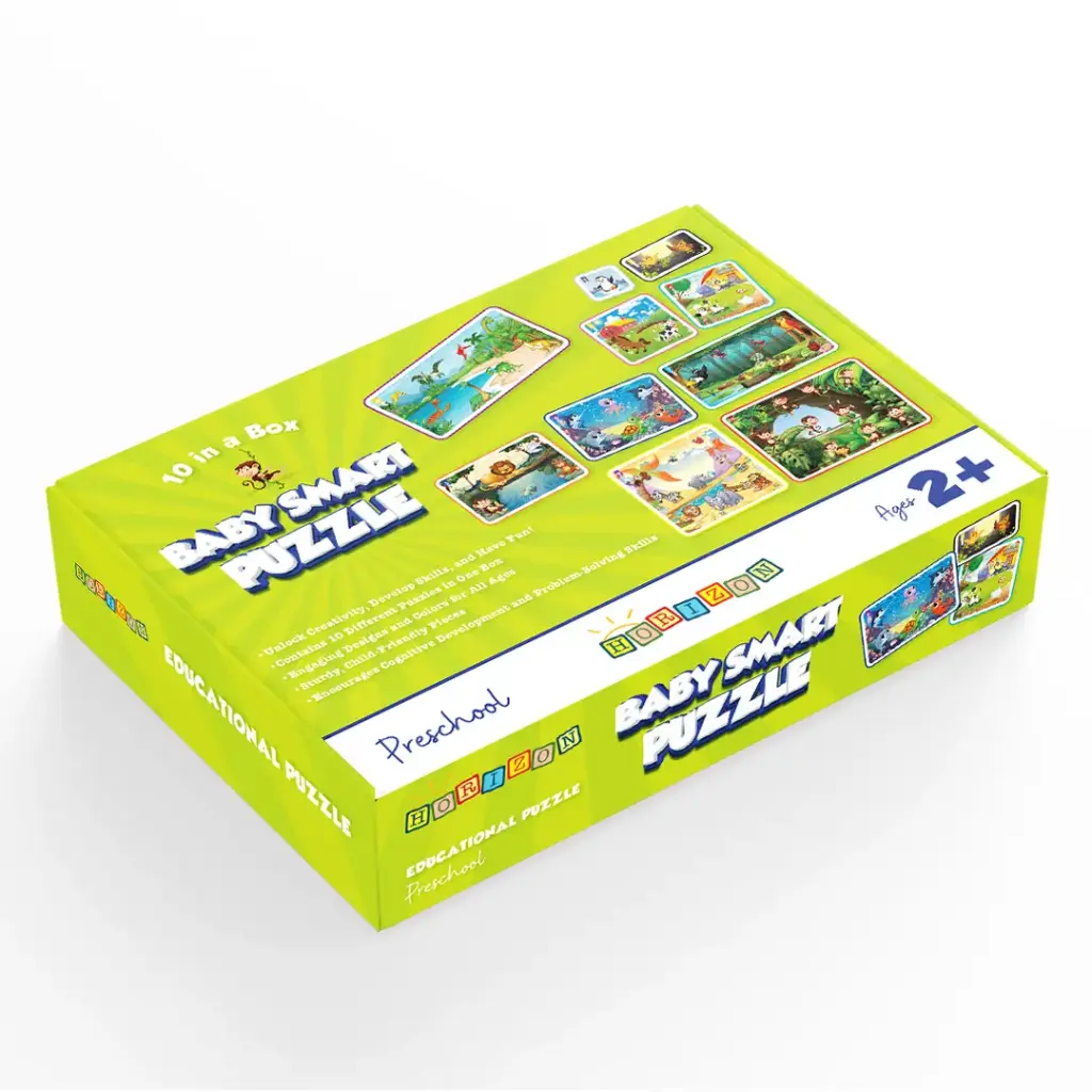 Baby Smart Puzzle 10 in 1 Box - Early Learning Through Play for Kids 2+ Years Old by Horizon Education