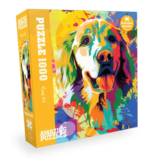 [AP-Dog] Colorful Doggy - 1000 Piece Jigsaw Puzzle for Kids and Adults 19x27in