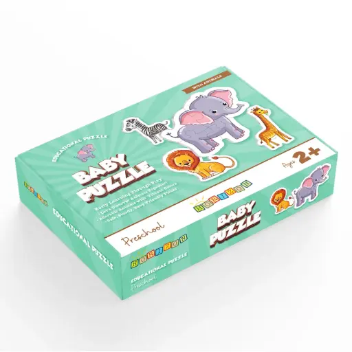 [H-WildAnimals] Educational Puzzle Baby Puzzle Early Learning Through Play - Wild Animals by Horizon Education