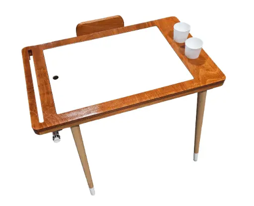 [HE25] Kids Sensory Activity Table with Two Storage Bins, Chair, Wooden Art Table for Toddlers and Preschool