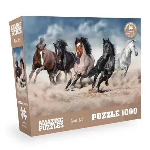[AP-Horses] Wild Horses - 1000 Piece Jigsaw Puzzle for Kids and Adults 19x27in