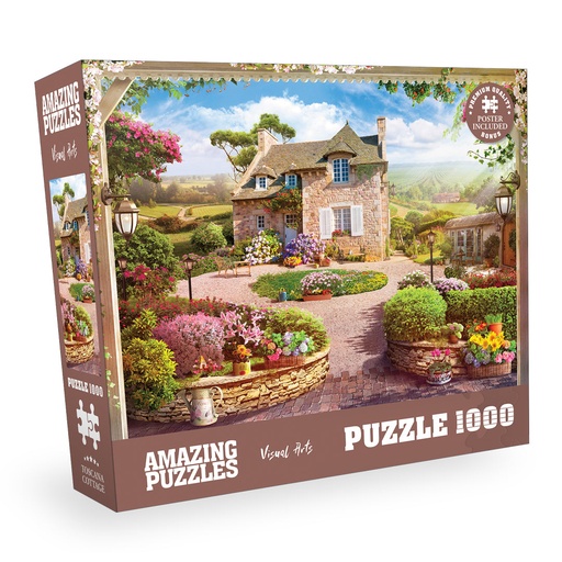 [AP-Toscana] Toscana Cottage - 1000 Piece Jigsaw Puzzle for Kids and Adults 19x27in