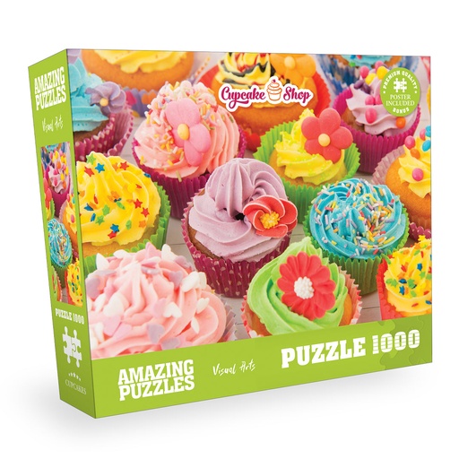 [AP-Cupcakes] Cupcakes - 1000 Piece Jigsaw Puzzle for Kids and Adults 19x27in